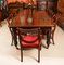 19th Century Flame Mahogany Extending Dining Table and Chairs, Set of 11 2