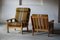 Oak High & Low Back Easy Chairs by Henning Kjærnulf, 1950s, Set of 2, Image 6