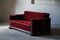 19th Century Empire Danish Curved Velvet Sofa 3