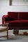 19th Century Empire Danish Curved Velvet Sofa 15