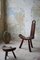 Brutalistischer französischer Dreibein Stuhl aus Holz von Charlotte Perriand, 1960er 4