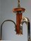 Lámpara de araña funcionalista de vidrio y metal, 1930, Imagen 3