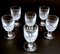 French Beaux-Art Style Ground Crystal Liqueur Glasses, 1920, Set of 6 5