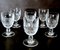 French Beaux-Art Style Ground Crystal Liqueur Glasses, 1920, Set of 6 6