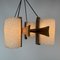 Scandinavian Teak and Acrylic Granite Hanging Lamp, 1960s 14