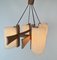 Scandinavian Teak and Acrylic Granite Hanging Lamp, 1960s 5