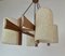 Scandinavian Teak and Acrylic Granite Hanging Lamp, 1960s 2