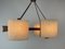 Scandinavian Teak and Acrylic Granite Hanging Lamp, 1960s 9