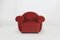 Art Deco Red Upholstery Armchairs, 1930, Set of 3 16