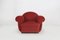 Art Deco Red Upholstery Armchairs, 1930, Set of 3, Image 16