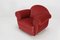 Poltrone Art Deco rosse, anni '30, set di 3, Immagine 11