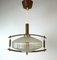Lámpara colgante Mid-Century de teca y vidrio, años 60, Imagen 2