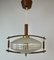 Mid-Century Teak and Glass Hanging Lamp, 1960s 3