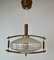 Mid-Century Teak and Glass Hanging Lamp, 1960s, Image 3