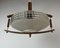 Mid-Century Teak and Glass Hanging Lamp, 1960s, Image 6