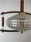 Mid-Century Teak and Glass Hanging Lamp, 1960s 13