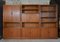 Mid-Century Danish Teak Tambour Door Wall Units Shelving Units Bookcase by Dyrlund, 1970, Set of 3, Image 1