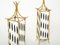 French Bamboo Brass Lantern Lamps from Maison Baguès, 1960s, Set of 2, Image 7