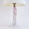 Rosa Glas Tischlampe von Flavio Poli für Seguso Vetri Darte, 1960er 10