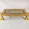Vintage Brass and Glass Console Table, 1970s 5