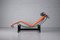 Chaise longue LC4 de cuero naranja de Le Corbusier & Pierre Jeanneret para Cassina, Imagen 6