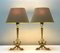 Small French Brass & Marble Table Lamps with Dolphin-Feet, 1960s, Set of 2 3