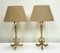 Small French Brass & Marble Table Lamps with Dolphin-Feet, 1960s, Set of 2 16