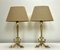 Small French Brass & Marble Table Lamps with Dolphin-Feet, 1960s, Set of 2 2