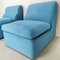 Vintage Light Blue Cotton Linen Lounge Chairs by Studio Simon for Gavina, 1980s, Set of 2, Image 4