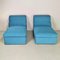 Vintage Light Blue Cotton Linen Lounge Chairs by Studio Simon for Gavina, 1980s, Set of 2 6