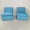 Vintage Light Blue Cotton Linen Lounge Chairs by Studio Simon for Gavina, 1980s, Set of 2 1