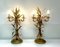 Gilt Sheaf of Wheat Table Lamps attributed to Hans Kögl, 1960s, Set of 2 4