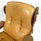 Brutalist Lounge Chair in Oak and Leather, 1970s 5