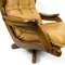 Brutalist Lounge Chair in Oak and Leather, 1970s 6