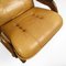 Brutalist Lounge Chair in Oak and Leather, 1970s 4