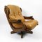 Brutalist Lounge Chair in Oak and Leather, 1970s 2