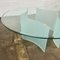 Coffee Table in Glass with Wave Legs 4