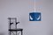 Lampe à Suspension Cube en Métal Bleu par Shogo Suzuki pour Orno Stockmann, 1960s 4