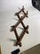 Wall Mounted Coat Rack in Brown Wood, 1950s 7