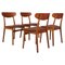 Dining Chairs attributed to Henning Kjærnulf, 1970s, Set of 4 1