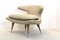 Gold Fabric and Walnut Horn Model Chair from Karpen of California 11