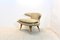 Gold Fabric and Walnut Horn Model Chair from Karpen of California 12