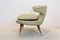 Gold Fabric and Walnut Horn Model Chair from Karpen of California 10