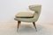 Goldener Horn Modell Chair aus Stoff & Nussholz von Karpen of California 10