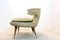 Gold Fabric and Walnut Horn Model Chair from Karpen of California 4