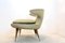 Gold Fabric and Walnut Horn Model Chair from Karpen of California, Image 4