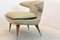 Gold Fabric and Walnut Horn Model Chair from Karpen of California 8