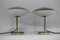 Glass and Brass UFO Table Lamps, Czechoslovakia, 1970s, Set of 2 2