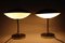 Glass and Brass UFO Table Lamps, Czechoslovakia, 1970s, Set of 2 10