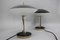 Glass and Brass UFO Table Lamps, Czechoslovakia, 1970s, Set of 2 7